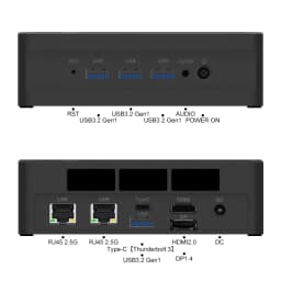Cheap Mini Computer Dual DDR5 Slot 2.5G RJ45 NIC Thunderbolt3.0 Type-C DP HD Win11 Intel 13th Gen I7 1360P ES 1365U ES Mini PC
