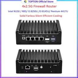 Topton Firewall Application Mini PC Intel N150 N95 I5 8250U 4x2.5G LAN DDR4 NVMe Type-C PfSense Fanless PC Computer Home Server