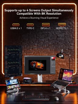 GMKtec K12 Mini PC AMD Ryzen 7 H 255 Windows 11 Pro DDR5 5600Mhz PCie4.0 NVMe SSD Wifi6E BT5.2 Quad Screen Display Oculink