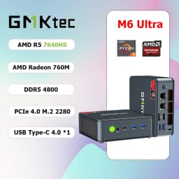 GMKtec M6 Ultra AMD R5 7640HS Mini PC 6-core 12-thread Gaming Computer PC 32GB DDR5 1TB SSD Portable Computer Mini Desktop PC