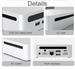 GenMachine AMD Ryzen 7 5700U/5800H/5800U/4800H Mini PC Windows 11 Pro DDR4 3200MHz NVMe SSD WiFi6 BT5.2 Desktop Gaming Computer