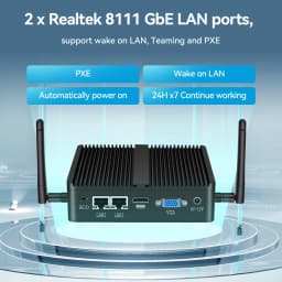 Intel Celeron N5105 J6412 Mini PC with 4xUSB 1xHDMI 1xVGA Support WiFi Pfsense Linux Computer for Industrial Window10Pro Ready