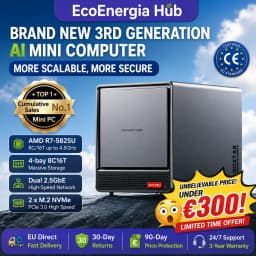 AOOSTAR WTR PRO 4 Bay NAS Mini Computer AMD Ryzen7 5825U 8C/16T 4.5GHz 2x 2.5G LAN 2x M.2 NVMe 4K Triple Display Home Lab Server