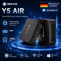 SOYO Y5 AIR Mini PC 4th Gen Intel Core I5 Processor 8GB RAM 128GB SSD Windows 11 PRO Bluetooth WIFI5 Mini Desktop Computer