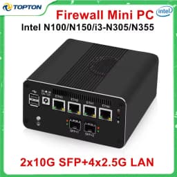 Topton Solid Firewall Mini PC 2x 10G SFP+ 4x/8x 2.5G LANs Twin Lake Intel N150 DDR5 NVMe Proxmox pfSense Network Homelab Server