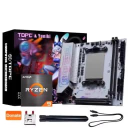 AMD Gaming NAS Motherboard Ryzen 9 9955HX ES 7845HX ES R7 7745HX ES 2*M.2 NVMe 4*SATA PCIe4.0X16 2.5G LAN WiFi6E ITX Mainboard