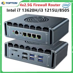 Topton Metal Firewall Mini PC Intel i7 13620H i3 1215U 8505 4x2.5G LAN i226-V DDR4 NVMe Proxmox pfSense OPNsense Router Server