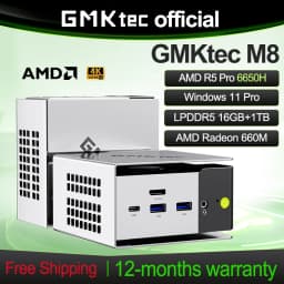GMKtec M8 Mini PC AMD Ryzen 5Pro 6650H Nucbox Windows 11 LPDDR5 16GB 500GB/1TB GPU Radeon 660M Oculink Wifi 6E BT5.2