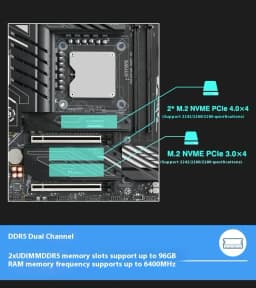 ERYING I5-14450HX/I7-14650HX/I7-14700HX/I9-14900HX Gaming Motherboard 2*DDR5 M.2 2280 SSD M-ATX Motherboard Computer