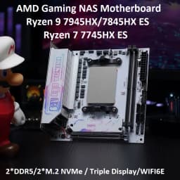 TOPC Gaming NAS Motherboard AMD Ryzen 9 9955HX 7845HX ES R7 7745HX ES 2*M.2 NVMe 4*SATA PCIe4.0X16 2.5G LAN WiFi6E ITX Mainboard