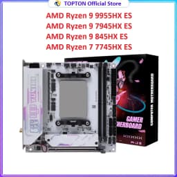 TOPC Gaming NAS Motherboard AMD Ryzen 9 9955HX 7845HX ES R7 7745HX ES 2*M.2 NVMe 4*SATA PCIe4.0X16 2.5G LAN WiFi6E ITX Mainboard