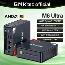 GMKtec M6 Ultra Nucbox Mini PC AMD R5 7640HS 6-core 12-thread DDR5 4800Mhz Pcie 3.0 SSD WIFI 6 BT5.2 Win11 Pro Desktop Gaming PC