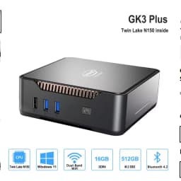 GK3 Plus Intel N100/N150 Quad Core Quad Thread Mini PC Win 11 pro 32GB DDR4 WIFI5 1TB SSD BT4.2 HDMI RJ45 1000M 4K HD Pocket PC