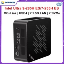 Topton Mini Computer Gamer Intel Ultra 9 285H ES 7 255H ES 5 235H ES OCuLink USB4 2x2.5G LAN 2xNVMe Desktop PC Windows 11 WiFi6E