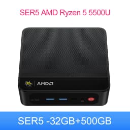 Beelink SER5 AMD R5 DDR4 5500U R3 3200U SER5 Max R7 DDR5 7735HS Mini PC DDR4 16G RAM 500G Type-C 4K Win11 Desktop Gamer Computer