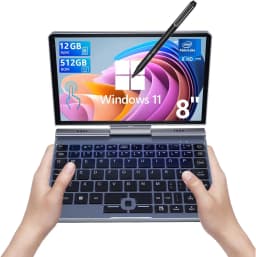 Portable Mini Laptop Windows 11 8 Inch Touch Screen Notebook N95 12GB+1TB IPS Netbook Win 11 Pro Mini PC Micro Computer