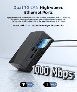 Texhoo MINI PC AMD Ryzen 5 7530U Windows 11 Pro 8G DDR4 2666MHz 256G NVME SSD Desktop Mini Computers WIFI6 BT5.2 Dual 4k Display