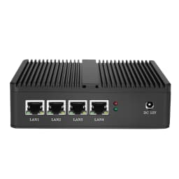 Fanless Mini PC Firewall Router Intel Celeron J1900 N2830 4x 2.5G Ethernet Support Windows Linux Pfsense OpenWrt