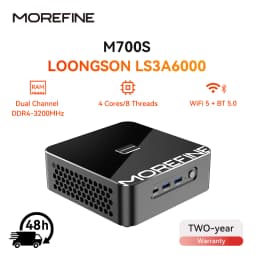 MOREFINE Mini Host M700S Loongson CPU 3A6000 High-Performance Processor Office Home Micro Computer Gaming Pc 16GB DDR4 256GB SSD