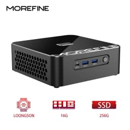 MOREFINE Mini Host M700S Loongson CPU 3A6000 High-Performance Processor Office Home Micro Computer Gaming Pc 16GB DDR4 256GB SSD