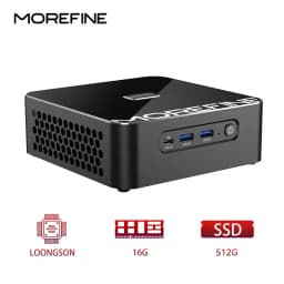 MOREFINE Mini Host M700S Loongson CPU 3A6000 High-Performance Processor Office Home Micro Computer Gaming Pc 16GB DDR4 256GB SSD