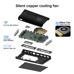 MOREFINE M6 Mini PC 12th Gen Intel N150 Windows 11 LPDDR5 2933MHz NVMe SSD Pocket Computer PC HDMI2.0 4K@60Hz WiFi 6 BT5.2