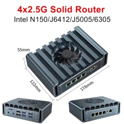 Topton Solid Firewall Machine Intel I7 13620H I3 1215U 8505 N5105 4x2.5G LAN I226-V DDR4 NVMe Proxmox OPNsense Mini PC Server