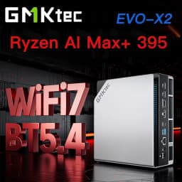 GMKtec Mini PC EVO-X2 AMD Ryzen Al Max+ 395 Mini Gaming ComputerLPDDR5X 128GB 8000MHz (16GB*8) M.2 PCie4.0 SSD WIFI7 BT5.4 USB4