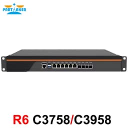 Partaker Firewall Hardware VPN Firewall Appliance 6 X LAN 4 X 10G SFP Intel Quad Core C3758 C3958 1U Firewall Server OPNsense