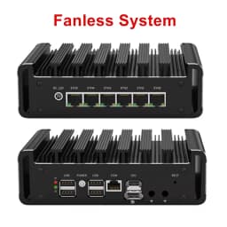 Topton 6x2.5G i226-V NICs Firewall Box Metal Solid Mini PC Intel i3 N300 N100 DDR5 2xNVMe 2.5''SATA ESXi Proxmox NAS Home Server