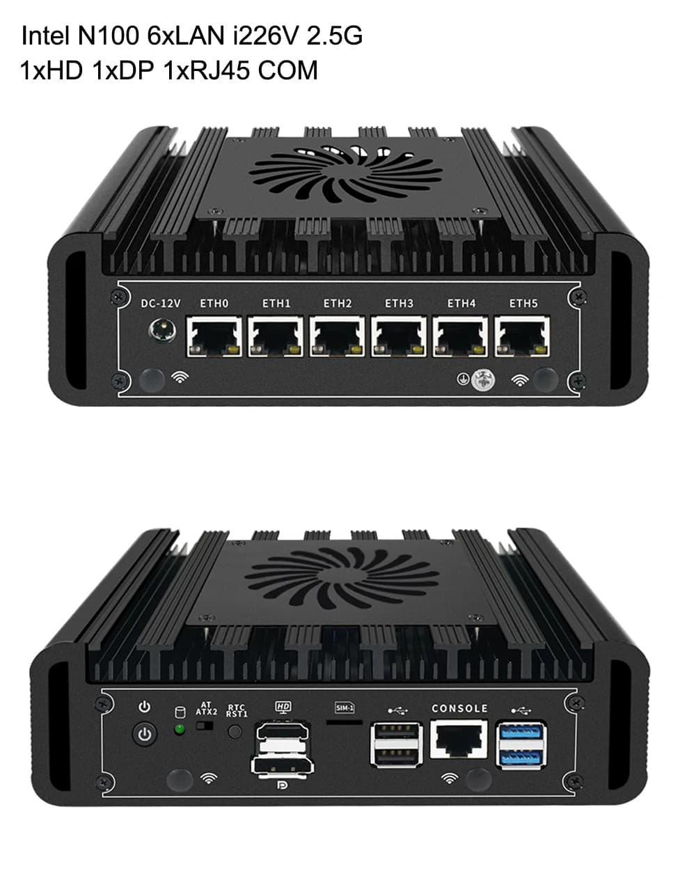 Firewall Appliance Router Intel N100 6x2.5G I226-V Mini PC DDR4 2xNVMe Industrial Computer PfSense Home Server OPNsense Proxmox