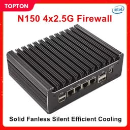 Solid Fanless Firewall Mini PC Intel N150 N95 Pentium 6405U 4417U i5-8250U 4x2.5G LANs Home Server DDR4 NVMe pfSense OPNsense