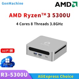 GenMachine Mini PC AMD Ryzen™ 3 5300U Windows 11 Ryzen 2.7GHz-3.7GHz DDR4 32GB Wifi6 HDMI pc gamer Diy Gaming Computer