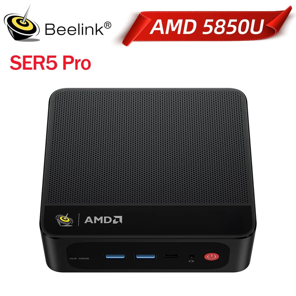 Beelink Ryzen7 SER5 PRO 5850U SER5 MAX 7735HS Mini PC AMD DDR4 16GB  SSD 500GB Support WiFi6 BT5.2 HD 1000M 5850U Mini Computer