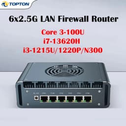 14th Gen Core 3-100U Mini PC Firewall Home Server Intel I7 13620H I3-1215U 1220P 6×2.5G I226-V LAN PfSense Proxmox Host Computer