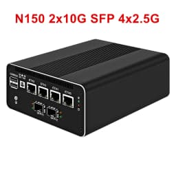 Topton Twin Lake Intel N150 2x 10G SFP+ Solid Firewall Mini PC 4x/8x 2.5G LANs Computer DDR5 NVMe Proxmox Network Homelab Server