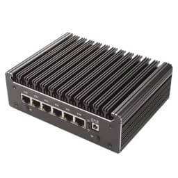 Solid Fanless Mini PC with Firewall Intel Pentium Gold N100 8505 7505 6x2.5G LAN DDR5/DDR4 NVMe/SATA Proxmox/pfSense Home Server
