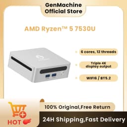 2025 GenMachine Mini PC R5 7530U 5600H 5700U 4500U Windows 11 Ryzen DDR4 3200MHz WiFi6 BT 5.2 Gaming PC Diy Gaming Computer