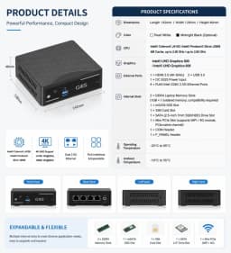 SZBOX G4S Soft Router Intel J4105/J5005 Industrial Mini PC 4* 2.5G LAN Firewall Appliance NAS VPN Network Server Computer
