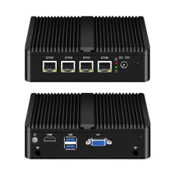 Fanless Mini PC OPNsense Router Intel Celeron N2940 Quad Cores 4 LAN Ports Gigabit Ethernet Firewall Appliance Pfsense