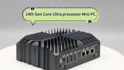 Partaker Industrial PC 14th Gen Ultra 5 125U Ultra 7 155U Win11 Pro 4K 3x HD 3x LAN Type-C Digital Signage Fanless AI Mini PC