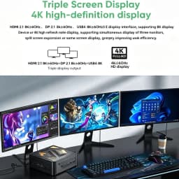 Topton Gaming Mini PC AMD Ryzen AI 9 HX 470 Intel Ultra 9 285H USB4 24G/32G LPDDR5 2*2.5G LAN 2*PCIe Desktop Computer Windows 11