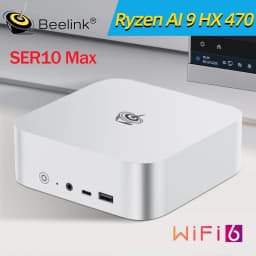 Beelink SER10 Max HX470 Mini PC AMD Ryzen AI 9 HX 470 Processor 12C/24T 3100MHz LPDDR5 WIFI6 BT 5.2 USB4 DDR5 Desktops Computer