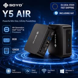 SOYO Y5 AIR Mini PC i5-4250U Processor 8GB RAM 128GB SSD Windows 11 Pro Bluetooth Wi-Fi 5 Mini Desktop Computer