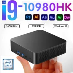 NEW Mini PC Intel Core I9 10980HK 16GB RAM 1/2TB SSD Bluetooth 5.2 WiFi6 1000M Ethernet Windows 11 Gaming Office PC