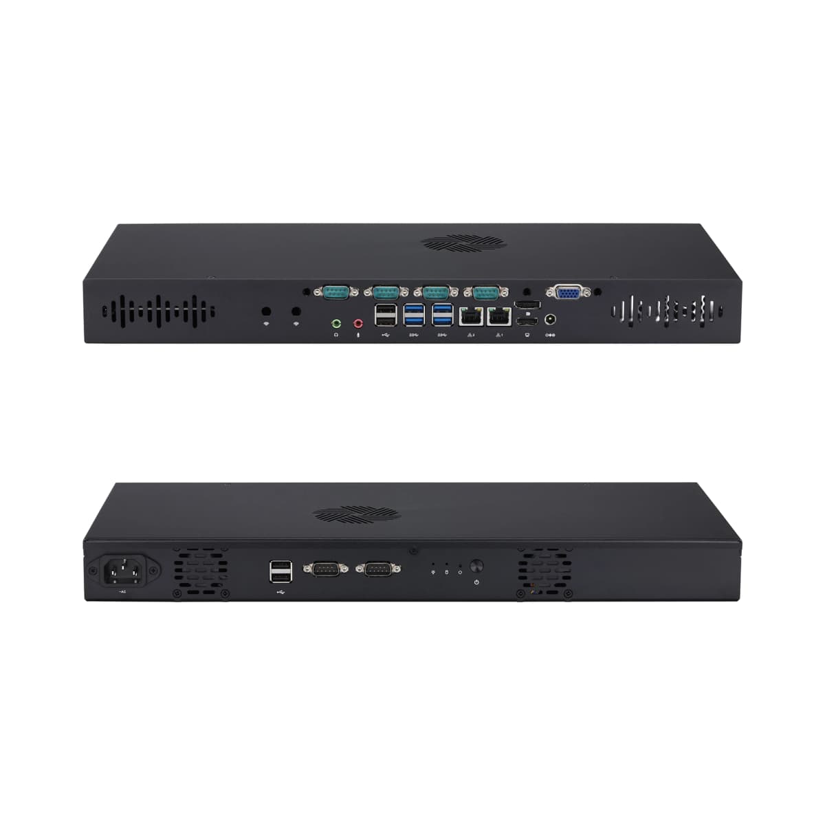 Qotom Q71200X 6 RS232 1U Rackmount Industrial Mini PC 2x 2.5G LAN 8 USB