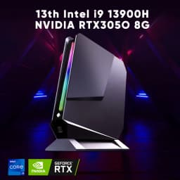 13th Gen Gaming Mini PC Intel I9 13900HX I7 12900H Nvidia RTX 4070 RTX4060 RTX3050 8G RGB Mini Gamer Desktop Barebone Computer