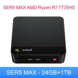 Beelink Mini PC SER 5 SER5 MAX AMD Ryzen R7 7735HS  R5 5500U Desktop Gaming Computer WiFi 6 1000M M.2 2280 NVMe SSD 4K 60Hz