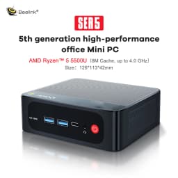 Beelink Mini PC SER 5 SER5 MAX AMD Ryzen R7 7735HS  R5 5500U Desktop Gaming Computer WiFi 6 1000M M.2 2280 NVMe SSD 4K 60Hz