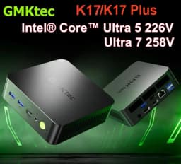 GMKtec K17 Intel Ultra 5 226V/K17 Plus Ultra 7 258V LPDDR5 16GB 32GB 2XM.2 2280 SSD WIFI6E BT5.2 External Dock Supported Mini PC